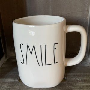 RAE DUNN SMILE WHITE MUG
